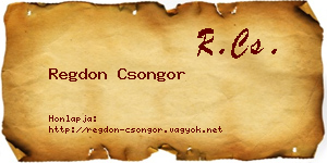 Regdon Csongor névjegykártya