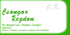 csongor regdon business card